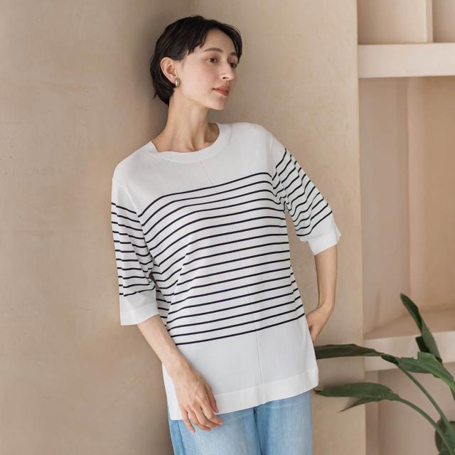 ラエフ（la．f．．．）/ボーダーTシャツニット
