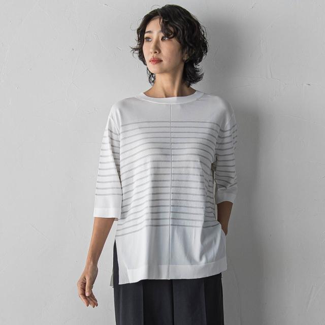 ラエフ（la．f．．．）/ボーダーTシャツニット_1