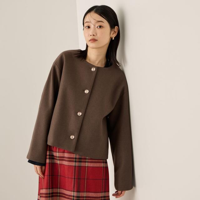 ケティ（ketty）/ウールチョウジャージーノーカラージャケット