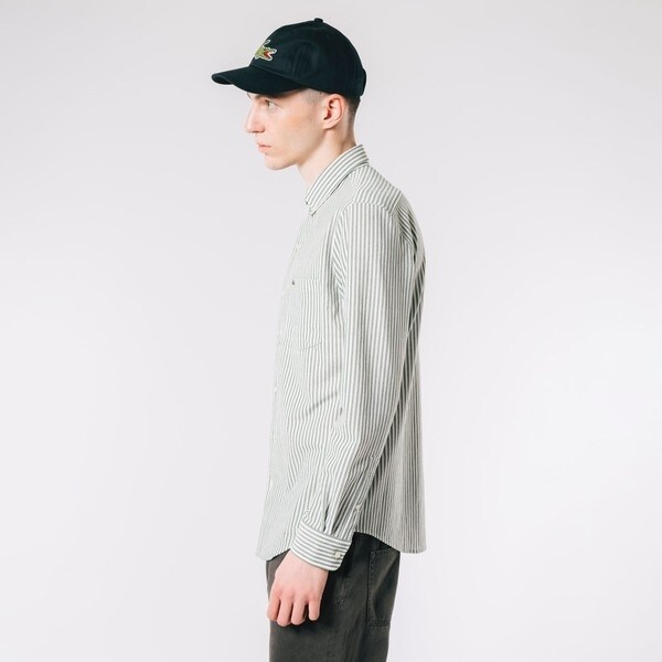 ラコステ（LACOSTE）/クールマックスブレンド鹿の子地ストライプシャツ_9
