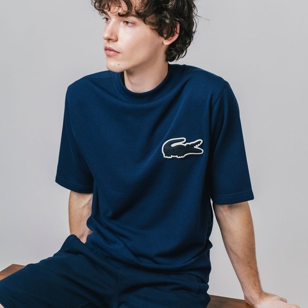 ラコステ（LACOSTE）/オーバーサイズクロックエンブレム 半袖スウェット