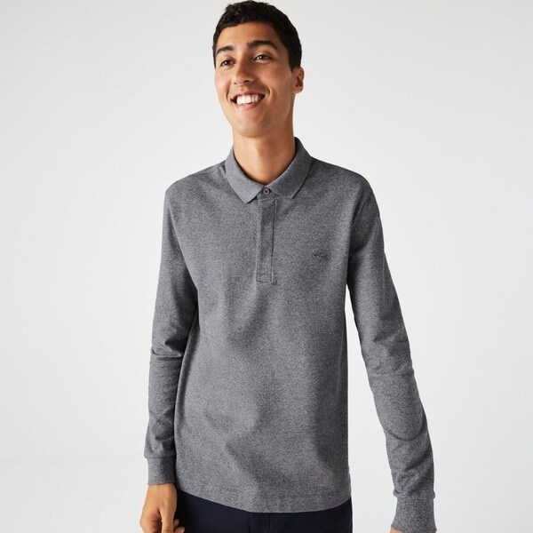 新品 未使用 ラコステ LACOSTE 比翼 ロングスリーブ ポロシャツ 長袖 ラコステ LACOSTE 比翼フロントロングスリーブポロシャツ