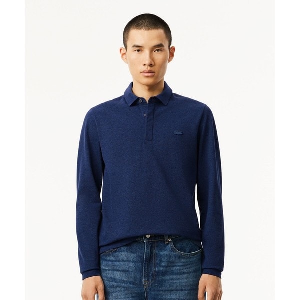 ラコステ（LACOSTE）/比翼フロントロングスリーブポロシャツの