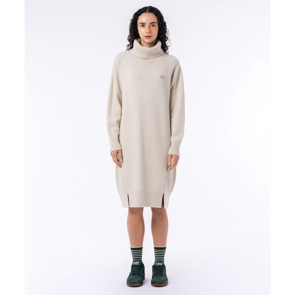 ラコステ（LACOSTE）/ミドルゲージタートルネックニットドレス