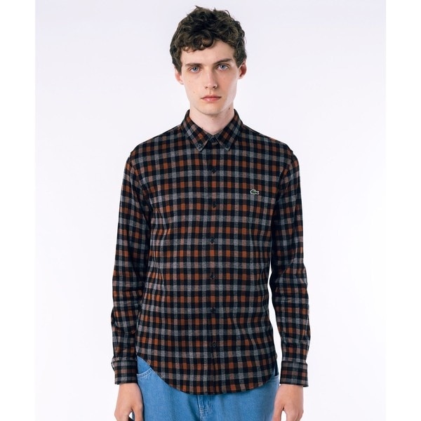 ラコステ（LACOSTE）/チェックジャージシャツ