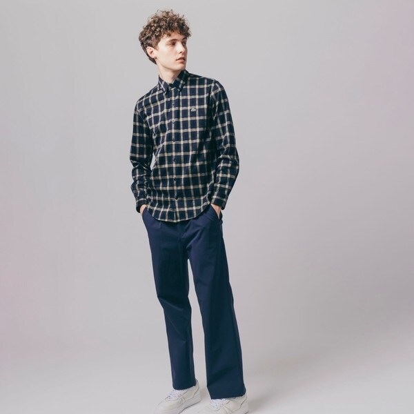 ラコステ（LACOSTE）/チェックジャージシャツ_1