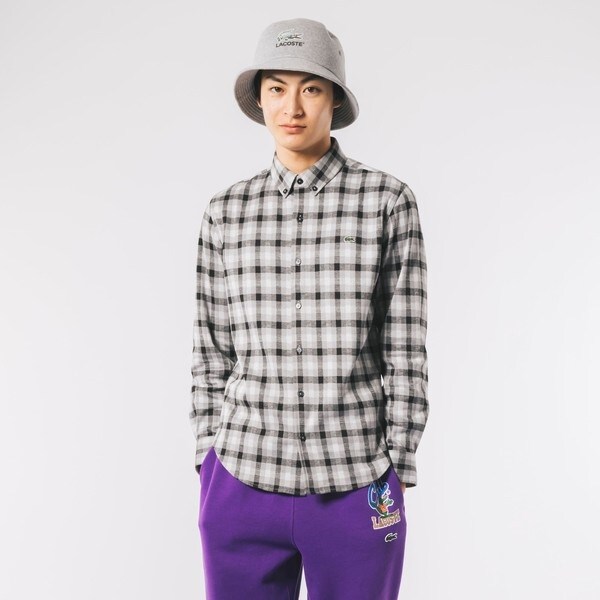ラコステ（LACOSTE）/チェックジャージシャツ_3