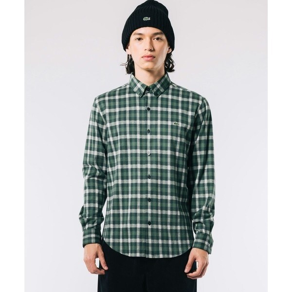 ラコステ（LACOSTE）/チェックジャージシャツ_4