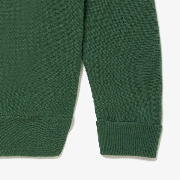 ラコステ（LACOSTE）/ガーター編みVネックカーディガン