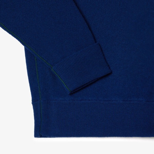 ラコステ（LACOSTE）/ガーター編みVネックカーディガン