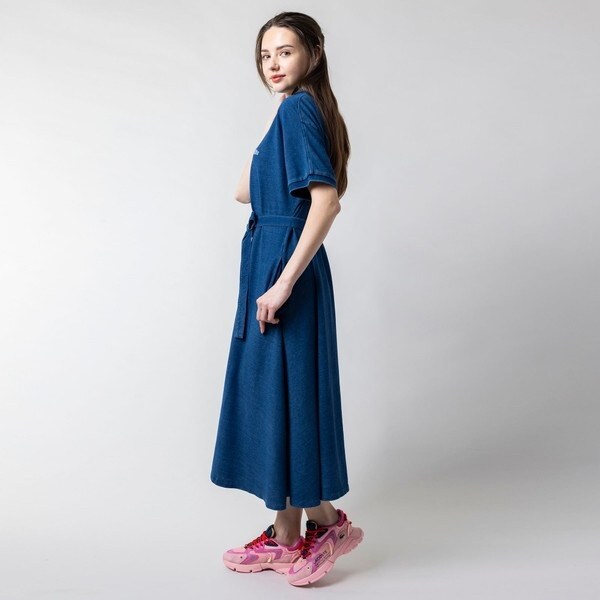 インディゴ 鹿の子ポロドレス ワンピース　ラコステ ラコステ LACOSTE インディゴ 鹿の子ポロドレス ワンピース