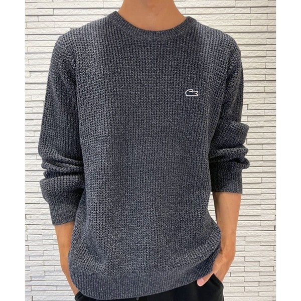 ラコステ（LACOSTE）/ヘザーカラーリングワッフルニット / メランジニット