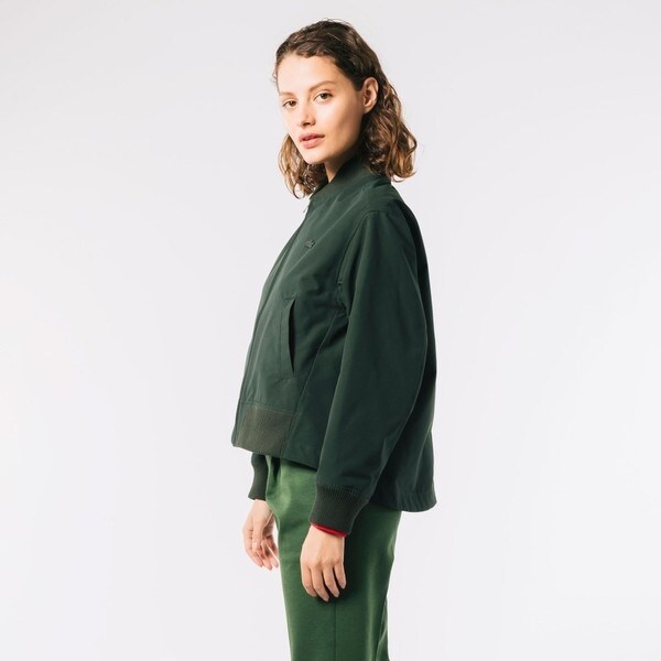 LACOSTE Aラインボンバージャケット ダークグリーン 36 ラコステ LACOSTE Aラインボンバージャケット （グリーン
