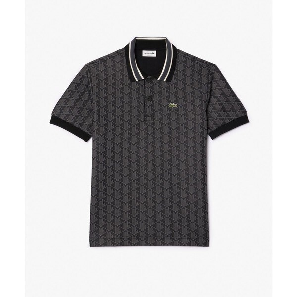 LACOSTE ◆ Monogram モノグラム Tシャツ 半袖 ラコステ LACOSTE モノグラムジャカード半袖ポロシャツ