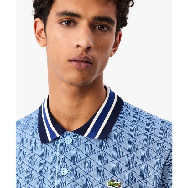 ラコステ（LACOSTE）/モノグラムジャカード半袖ポロシャツの通販