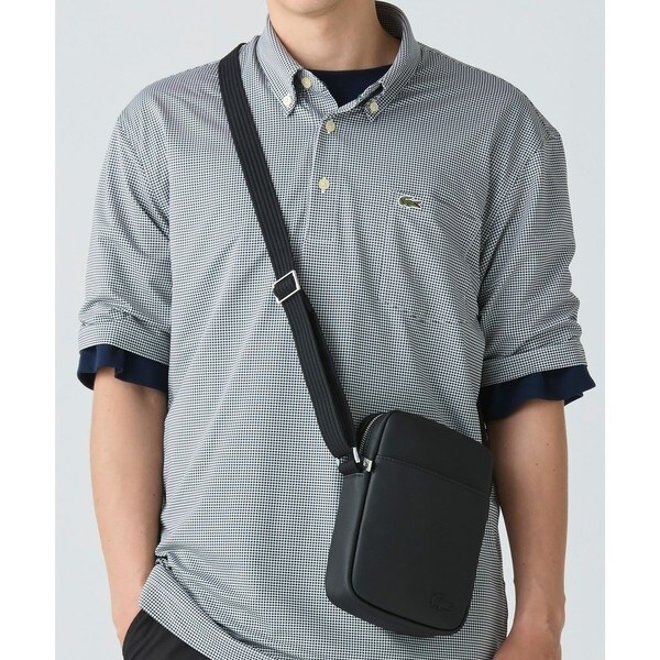 LACOSTE ジオメトリックパターン ボディバッグ LACOSTE ジオメトリックパターン ボディバッグ メンズクラシック