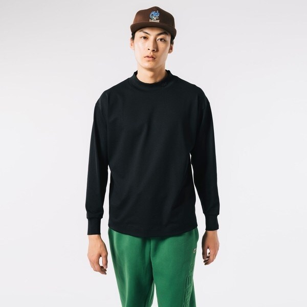 ラコステ（LACOSTE）/鹿の子地モックネックTシャツ