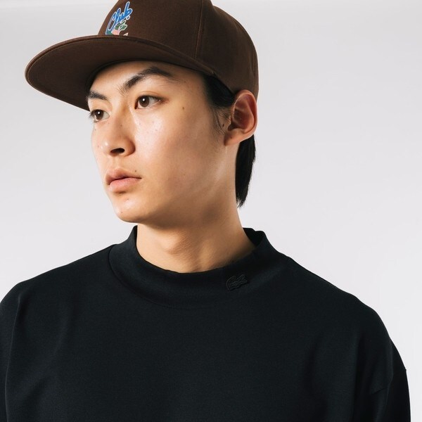 ラコステ（LACOSTE）/鹿の子地モックネックTシャツ