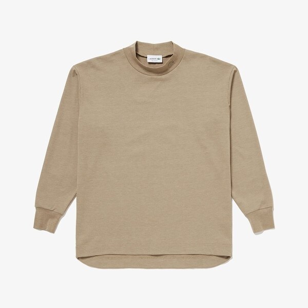 ラコステ（LACOSTE）/鹿の子地モックネックTシャツ