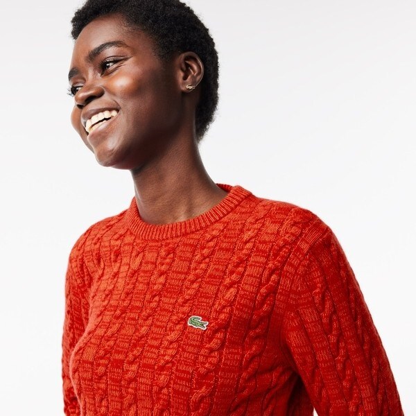 ラコステ（LACOSTE）/メランジェニットケーブルセーター_2