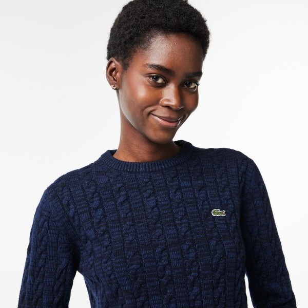 ラコステ（LACOSTE）/メランジェニットケーブルセーター_6