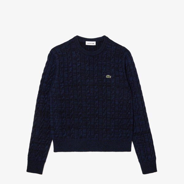 ラコステ（LACOSTE）/メランジェニットケーブルセーター_8