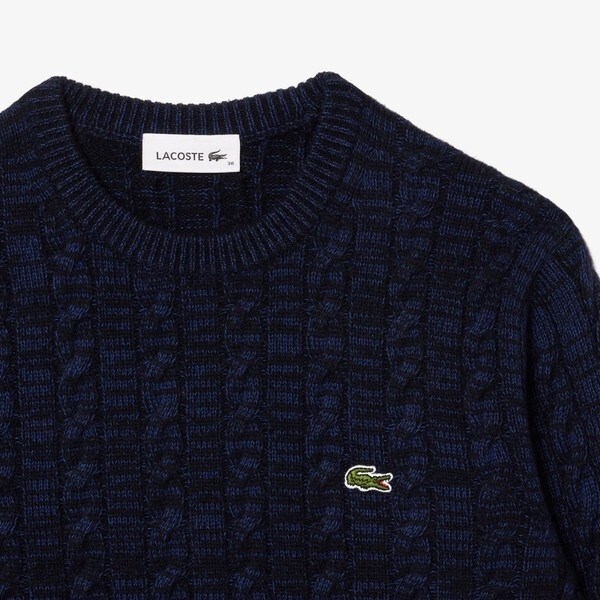 ラコステ（LACOSTE）/メランジェニットケーブルセーター_9