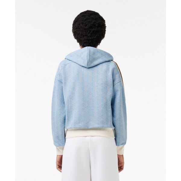 LACOSTE　モノグラム ジップアップフーディー　36(日本サイズM) ラコステ（LACOSTE）/モノグラムジャカードジップアップ
