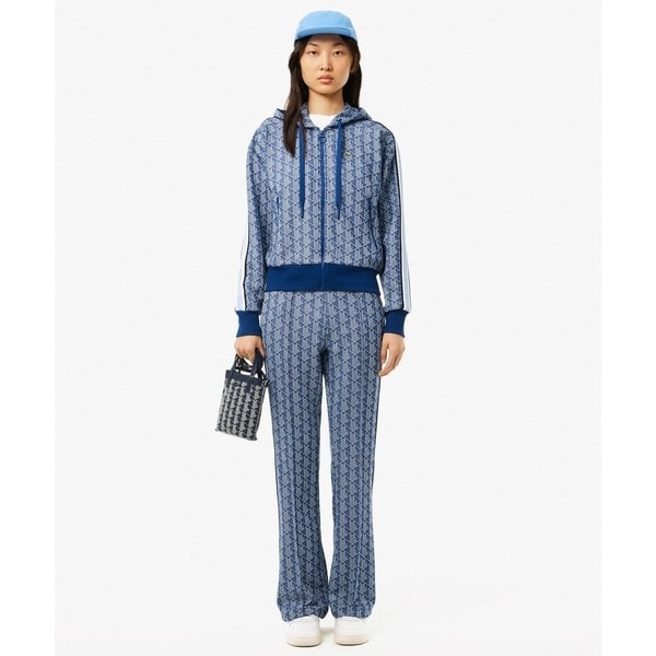 LACOSTE　モノグラム ジップアップフーディー　36(日本サイズM) ラコステ（LACOSTE）/モノグラムジャカードジップアップ