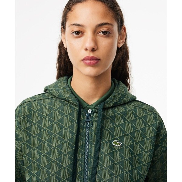 ラコステ（LACOSTE）/モノグラムジャカードジップアップ