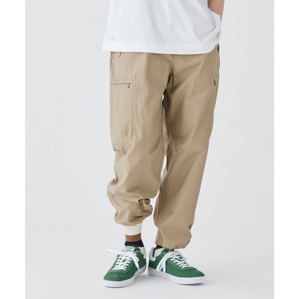 ラコステ（LACOSTE）/ワイドテーパード ナイロンコットンツイル 裾ドローコード カーゴパンツ