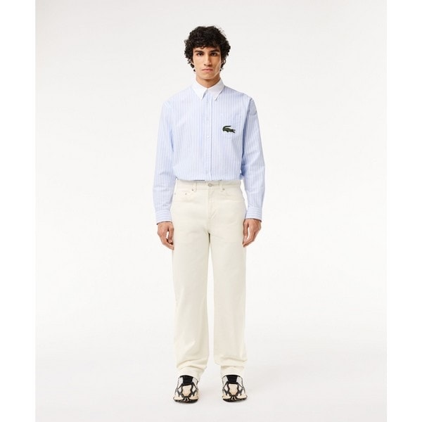 ラコステ（LACOSTE）/オーガニックコットン ベーシック ルーズフィット ストレートデニムパンツ