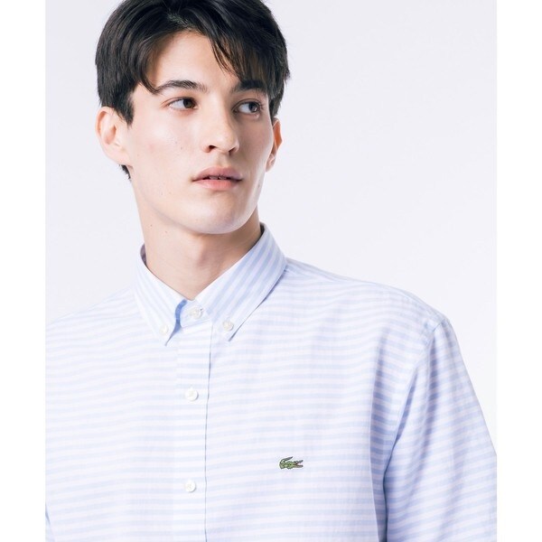 ラコステ（LACOSTE）/コットンリネンボーダーシャツ_4