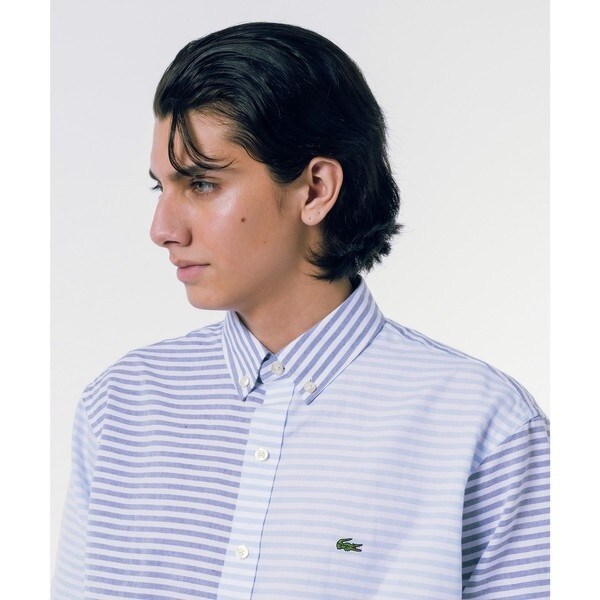 ラコステ（LACOSTE）/コットンリネンボーダーシャツ_15