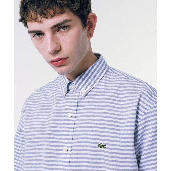 ラコステ（LACOSTE）/コットンリネンボーダーシャツ_18