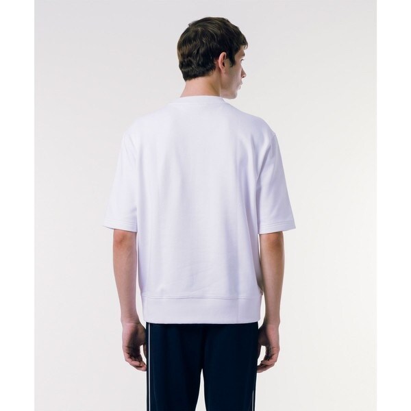 ラコステ（LACOSTE）/オーガニックコットン 裏パイル地 オーバーサイズ プレミアム半袖スウェット トレーナー