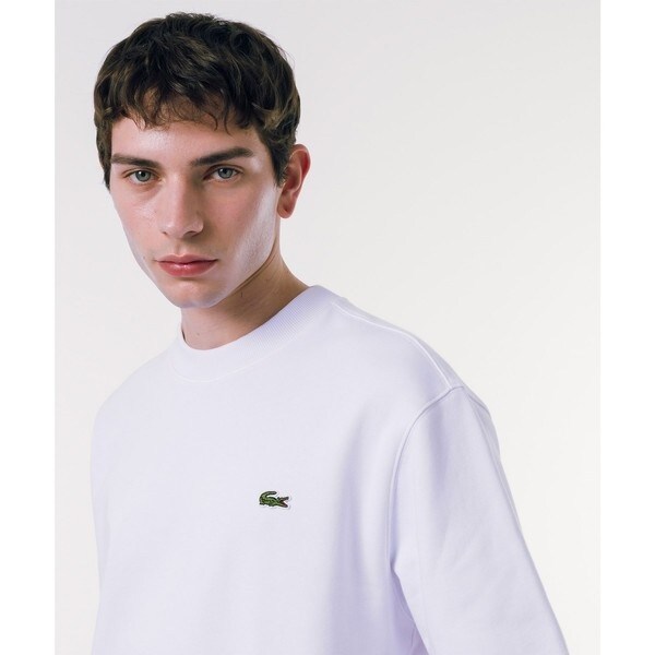 ラコステ（LACOSTE）/オーガニックコットン 裏パイル地 オーバーサイズ プレミアム半袖スウェット トレーナー