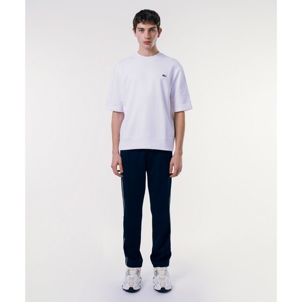 ラコステ（LACOSTE）/オーガニックコットン 裏パイル地 オーバーサイズ プレミアム半袖スウェット トレーナー