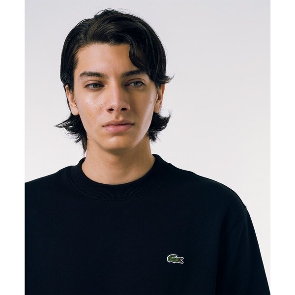ラコステ（LACOSTE）/オーガニックコットン 裏パイル地 オーバーサイズ プレミアム半袖スウェット トレーナー