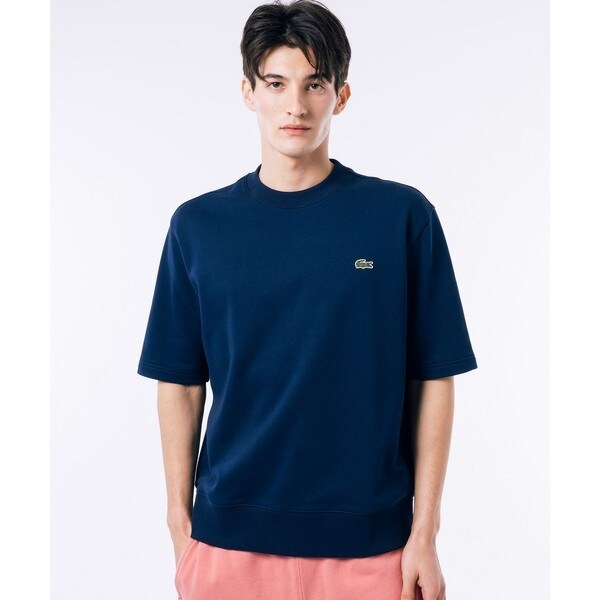 ラコステ（LACOSTE）/オーガニックコットン 裏パイル地 オーバーサイズ プレミアム半袖スウェット トレーナー