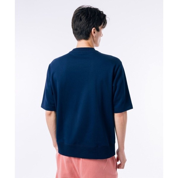 ラコステ（LACOSTE）/オーガニックコットン 裏パイル地 オーバーサイズ プレミアム半袖スウェット トレーナー