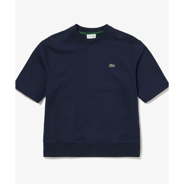 ラコステ（LACOSTE）/オーガニックコットン 裏パイル地 オーバーサイズ プレミアム半袖スウェット トレーナー