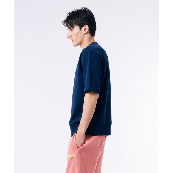 ラコステ（LACOSTE）/オーガニックコットン 裏パイル地 オーバーサイズ プレミアム半袖スウェット トレーナー