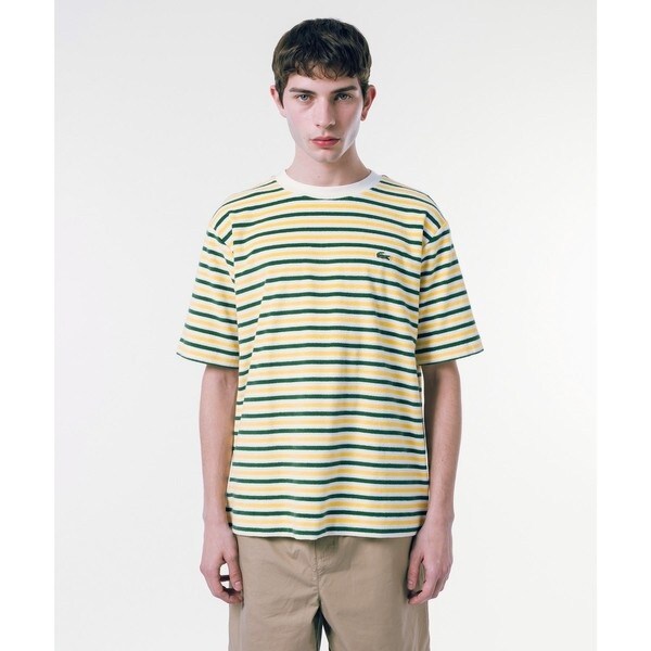 ラコステ（LACOSTE）/オーバーサイズ ハイゲージパイル地ボーダー半袖Tシャツの通販は 8,580円