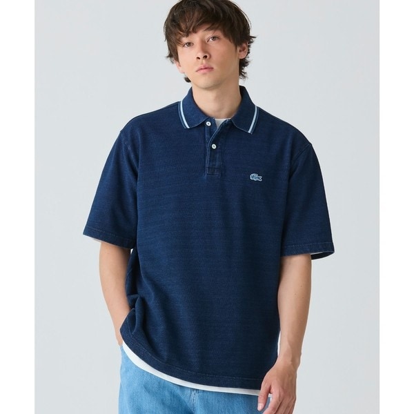 『BLUE BLUE JAPAN』 ポロシャツ　ハーフボタン　インディゴ　L BLUE BLUE JAPAN』 ポロシャツ ハーフボタン インディゴ L トップス