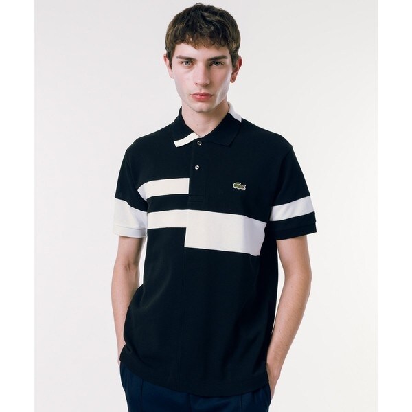 ラコステ（LACOSTE）/L．12．12．カラーブロック鹿の子 半袖ポロシャツ