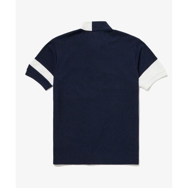 ラコステ（LACOSTE）/L．12．12．カラーブロック鹿の子 半袖ポロシャツ