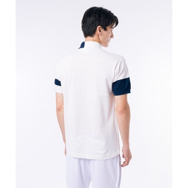 ラコステ（LACOSTE）/L．12．12．カラーブロック鹿の子 半袖ポロシャツ