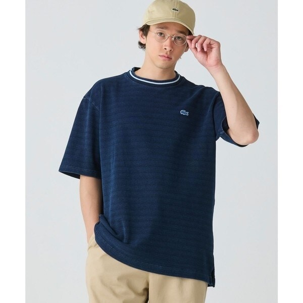 ラコステ（LACOSTE）/配色リブニットインディゴ鹿の子 半袖Tシャツ_3