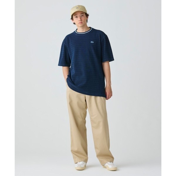 ラコステ（LACOSTE）/配色リブニットインディゴ鹿の子 半袖Tシャツ_10